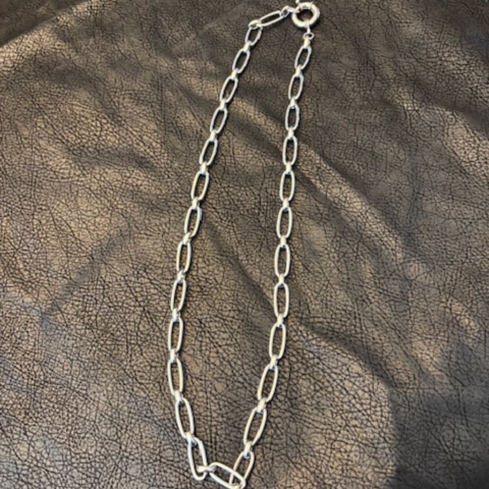 Paperclip chain Necklace, ION plated stainless, non tarnish, nice quality